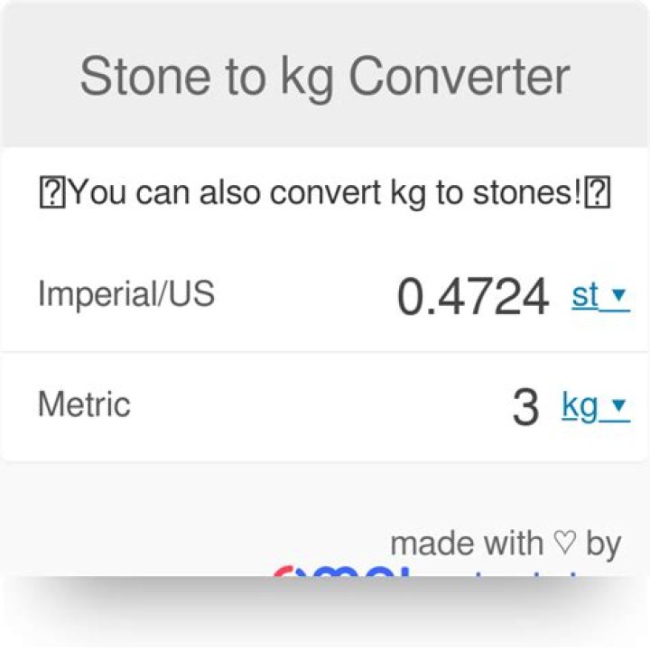 10 kg in stone