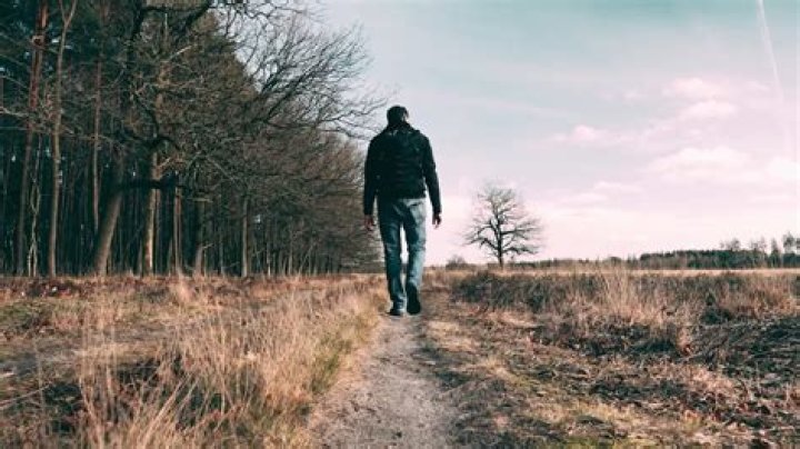 a person walking down a hall