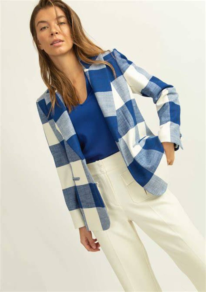 Blazer cuadros azul