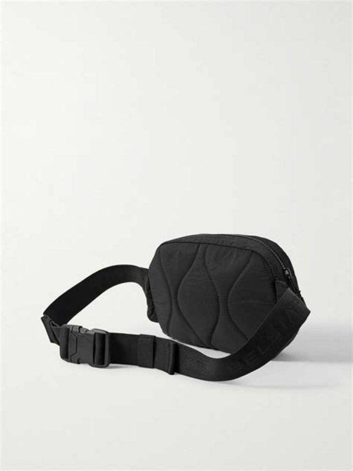 Brand-print zipped shell belt bag Brand-print zipped shell belt bag