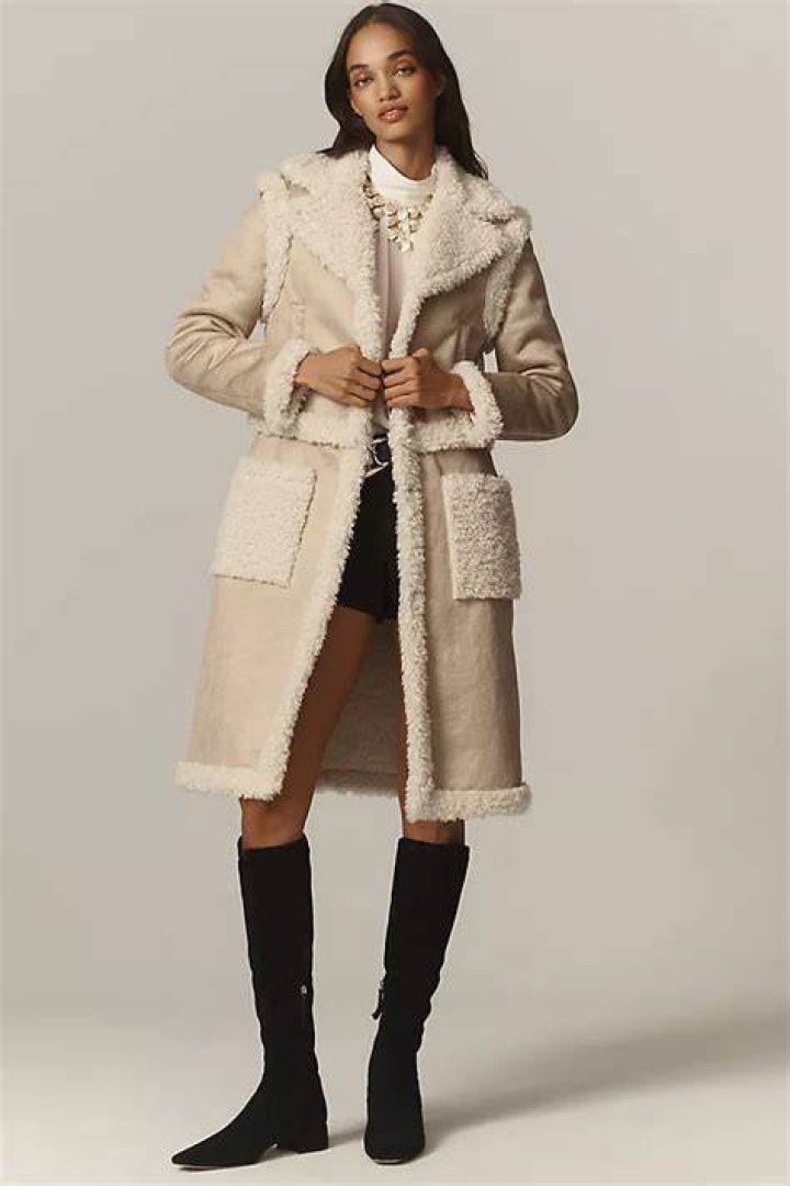 Elaine Coated Faux Shearling Coat Elaine Coated Faux Shearling Coat