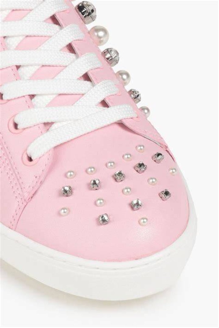 Goldie Embellished Leather Sneakers Goldie Embellished Leather Sneakers
