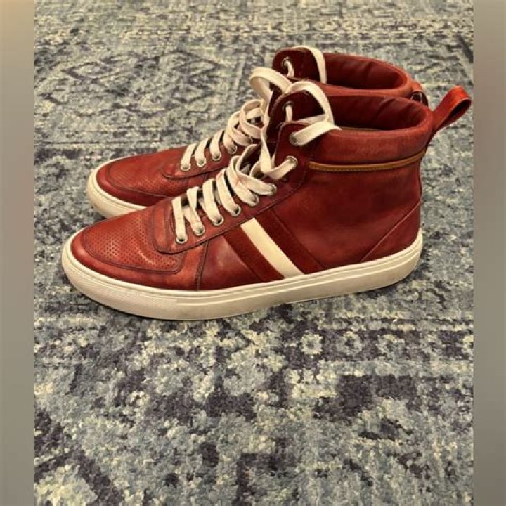 High-Top Rib-Knit Leather Sneakers High-Top Rib-Knit Leather Sneakers