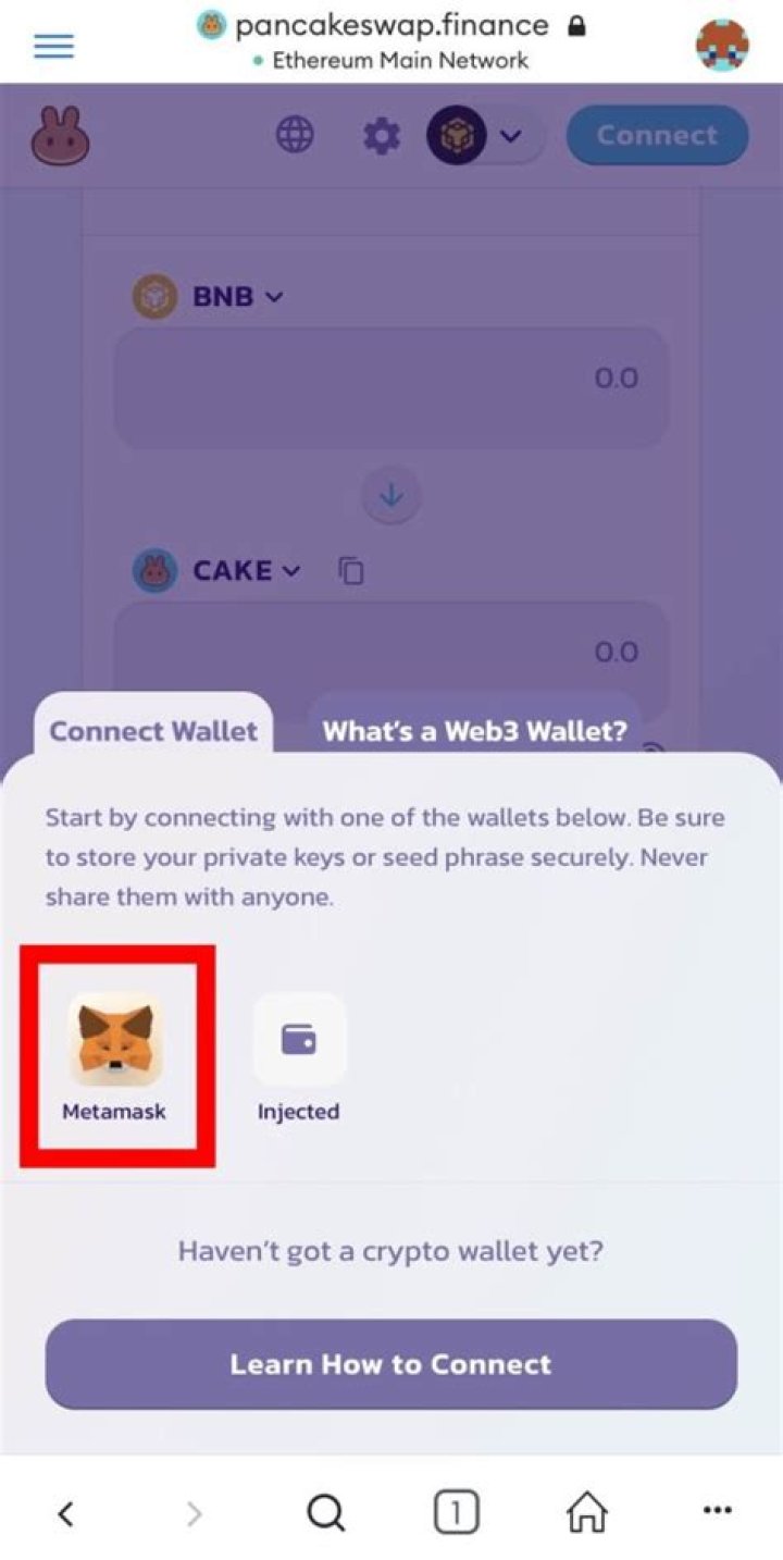 How To Connect PancakeSwap With MetaMask Wallet