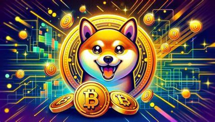 Image of Shiba Inu Coin on Orange and Red Background