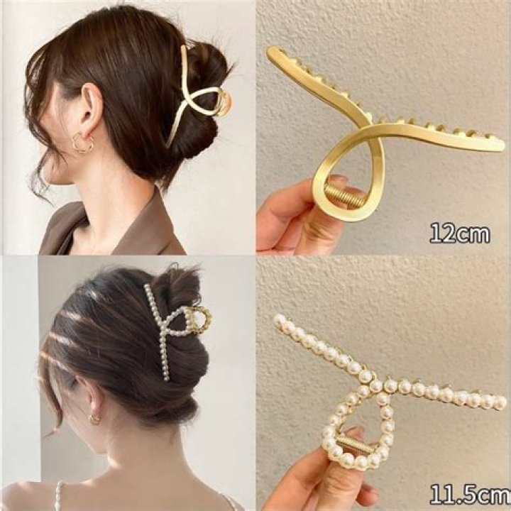 Imitation Pearl Embellished Hair Jaw Clip