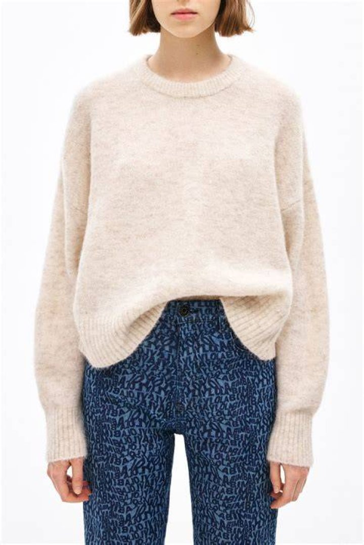 Jersey boxy mohair beige