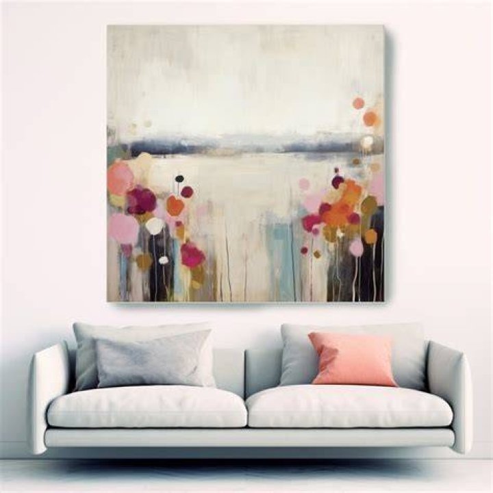 Painting, Landscape, Plant, Art, Modern art, Glass, Door, 