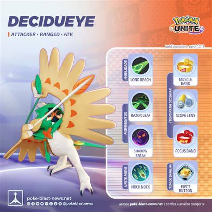 Pokémon Unite Decidueye Build - Best Items and Moves