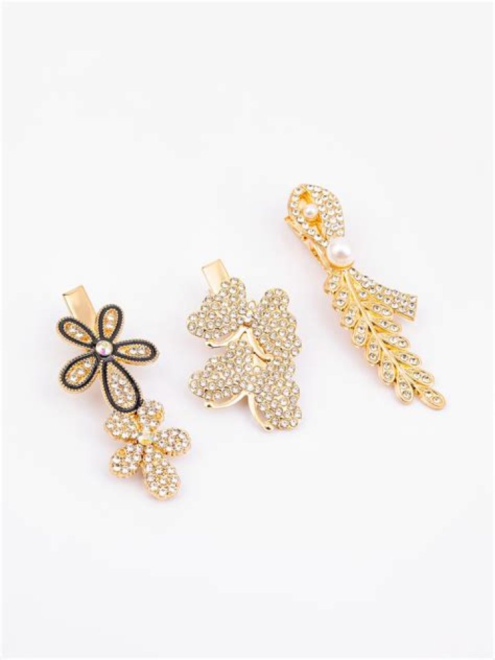 Set of Two Embellished Hair Clips
