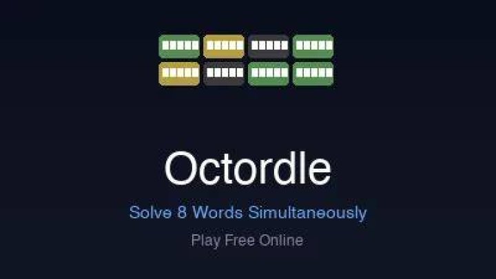 The Octordle play board.